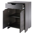 Winsome Nova 1-Drawer Contemporary Wood Storage Cabinet in Charcoal