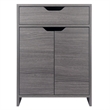 Winsome Nova 1-Drawer Contemporary Wood Storage Cabinet in Charcoal