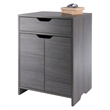 Winsome Nova 1-Drawer Contemporary Wood Storage Cabinet in Charcoal