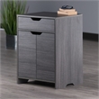 Winsome Nova 1-Drawer Contemporary Wood Storage Cabinet in Charcoal