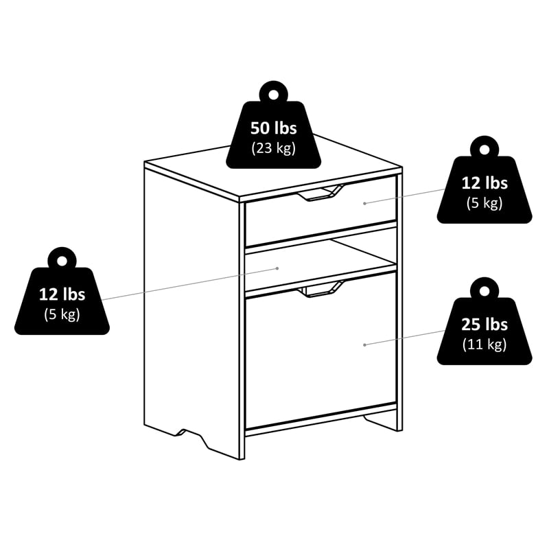 Winsome Nova Filing Contemporary Wood Storage Cabinet in Charcoal