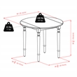 Winsome Sorella 5-Piece Drop Leaf Solid Wood Dining Set in Natural and White