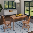 Winsome Ravenna 3-Piece Solid Wood Dining Table with Windsor Chairs in Natural