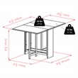Winsome Clara Double Drop Leaf Transitional Solid Wood Dining Table in Walnut