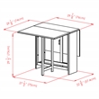 Winsome Clara Double Drop Leaf Transitional Solid Wood Dining Table in Walnut