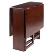 Winsome Clara Double Drop Leaf Transitional Solid Wood Dining Table in Walnut