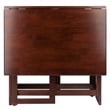 Winsome Clara Double Drop Leaf Transitional Solid Wood Dining Table in Walnut