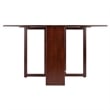 Winsome Clara Double Drop Leaf Transitional Solid Wood Dining Table in Walnut