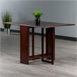 Winsome Clara Double Drop Leaf Transitional Solid Wood Dining Table in Walnut