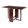 Winsome Clara Double Drop Leaf Transitional Solid Wood Dining Table in Walnut