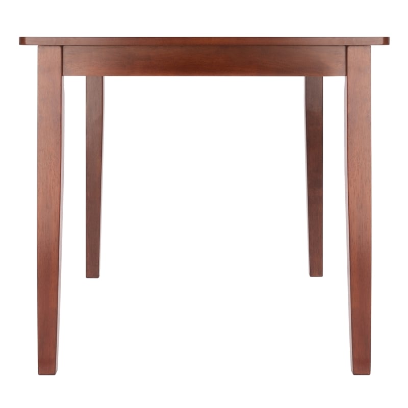 Winsome Darren Transitional Solid Wood Dining Table Extension Top in Walnut