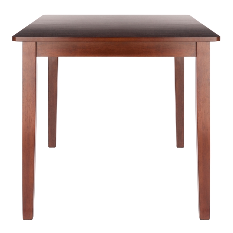 Winsome Darren Transitional Solid Wood Dining Table Extension Top in Walnut