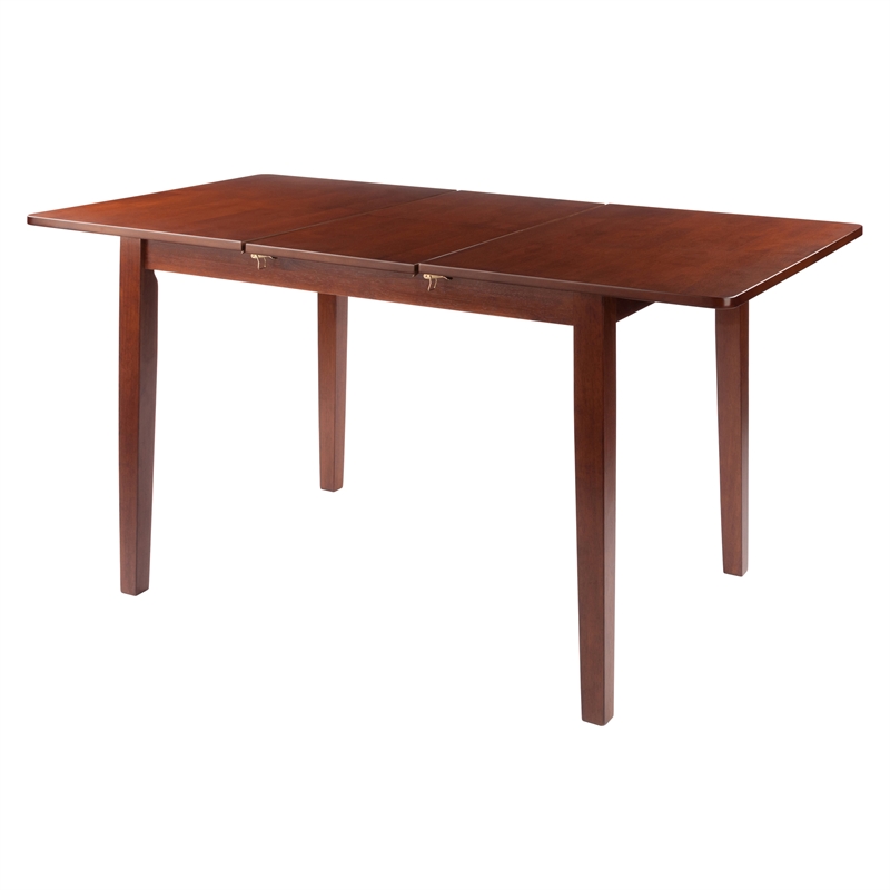 Winsome Darren Transitional Solid Wood Dining Table Extension Top in Walnut