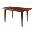 Winsome Darren Transitional Solid Wood Dining Table Extension Top in Walnut