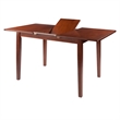 Winsome Darren Transitional Solid Wood Dining Table Extension Top in Walnut