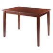 Winsome Darren Transitional Solid Wood Dining Table Extension Top in Walnut