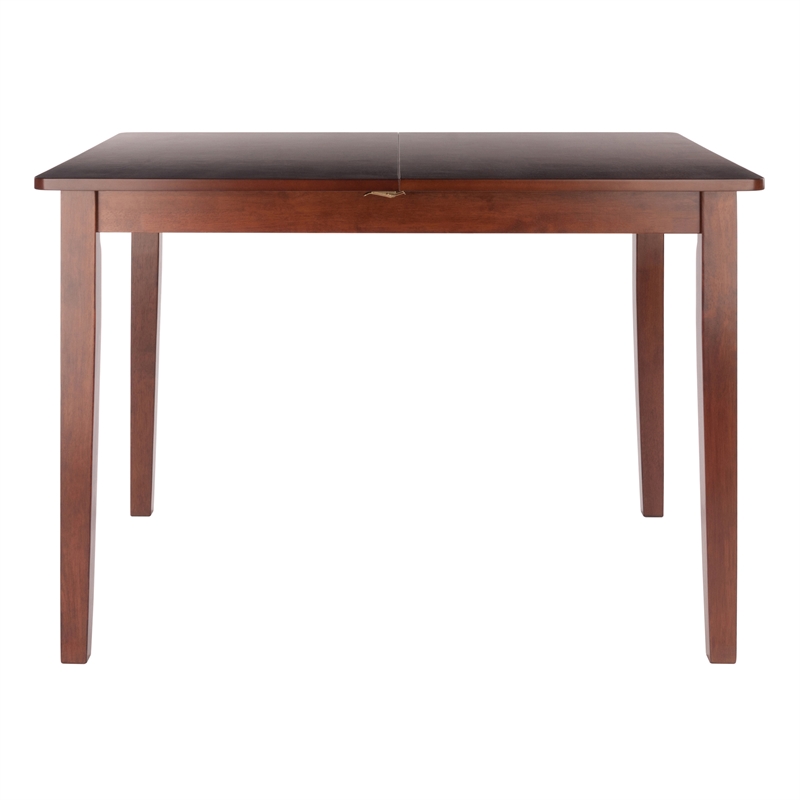 Winsome Darren Transitional Solid Wood Dining Table Extension Top in Walnut