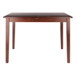 Winsome Darren Transitional Solid Wood Dining Table Extension Top in Walnut