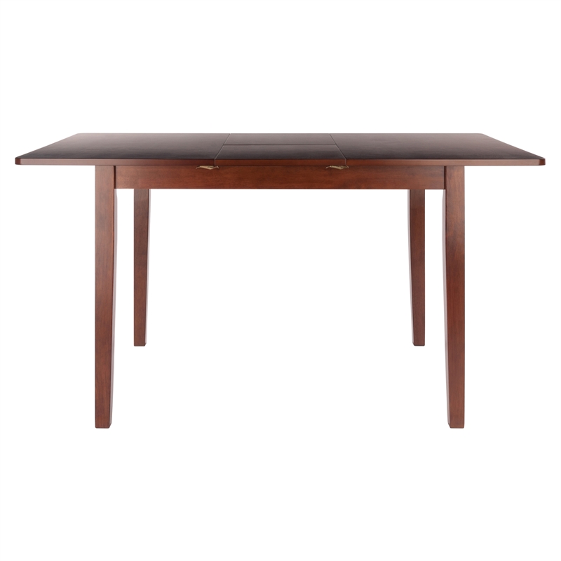 Winsome Darren Transitional Solid Wood Dining Table Extension Top in Walnut