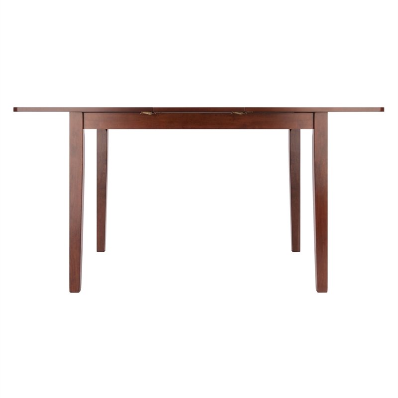 Winsome Darren Transitional Solid Wood Dining Table Extension Top in Walnut