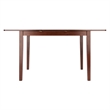 Winsome Darren Transitional Solid Wood Dining Table Extension Top in Walnut