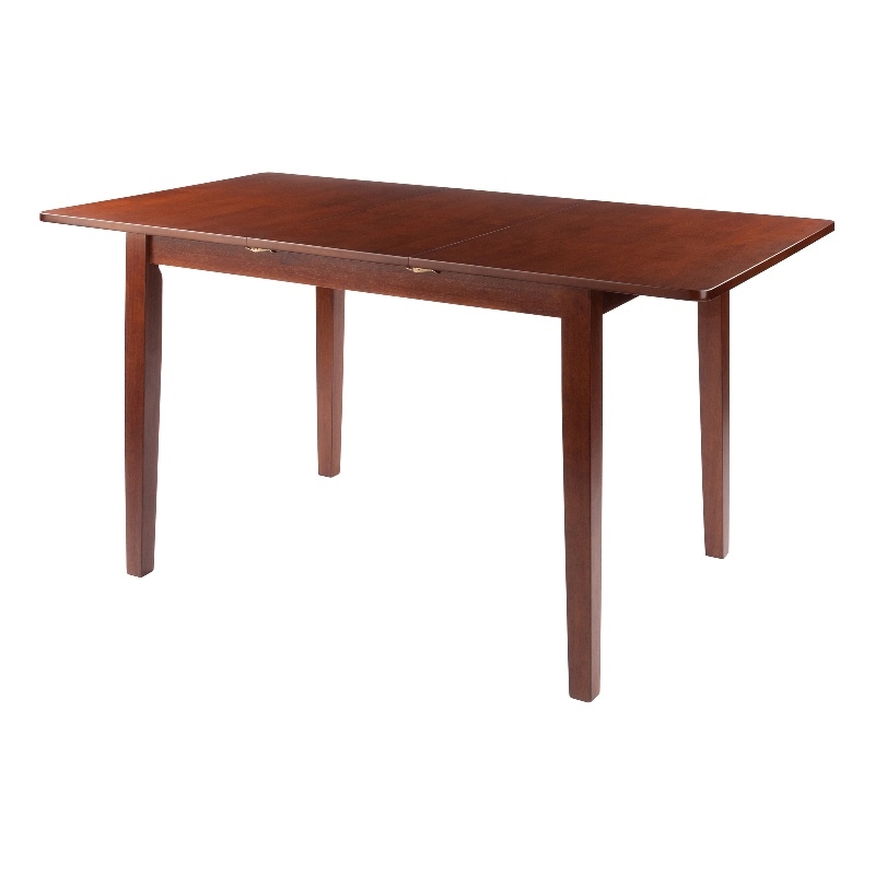 Winsome Darren Transitional Solid Wood Dining Table Extension Top in Walnut
