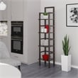 Winsome Aiden Narrow Transitional Solid Wood Baker's Rack in Coffee