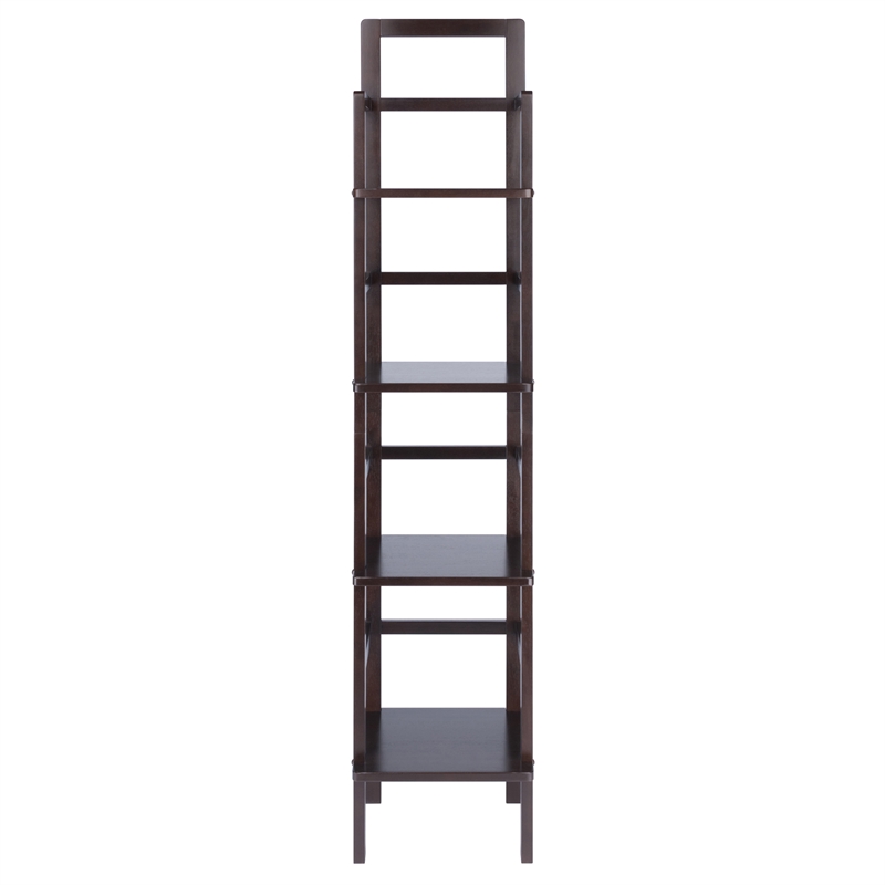 Winsome Aiden Narrow Transitional Solid Wood Baker's Rack in Coffee