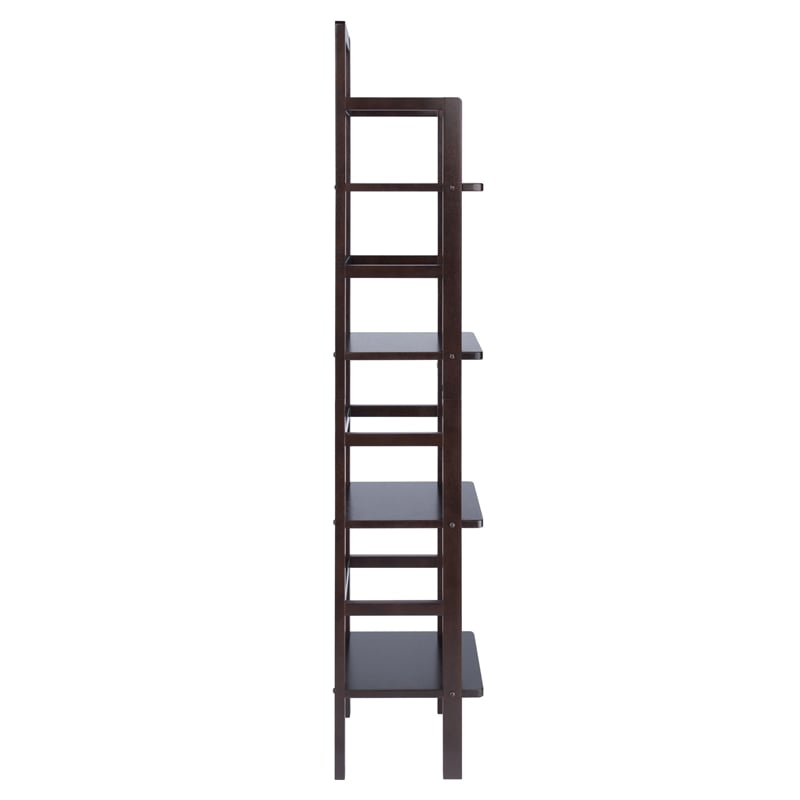 Winsome Aiden Narrow Transitional Solid Wood Baker's Rack in Coffee