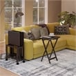 Winsome Allen 5-Piece Transitional Solid Wood Snack Table Set Coffee Finish