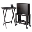 Winsome Allen 5-Piece Transitional Solid Wood Snack Table Set Coffee Finish
