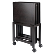 Winsome Allen 5-Piece Transitional Solid Wood Snack Table Set Coffee Finish