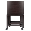 Winsome Allen 5-Piece Transitional Solid Wood Snack Table Set Coffee Finish