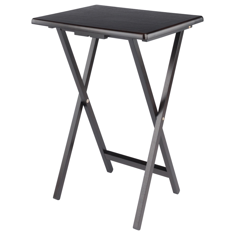 Winsome Allen 5-Piece Transitional Solid Wood Snack Table Set Coffee Finish