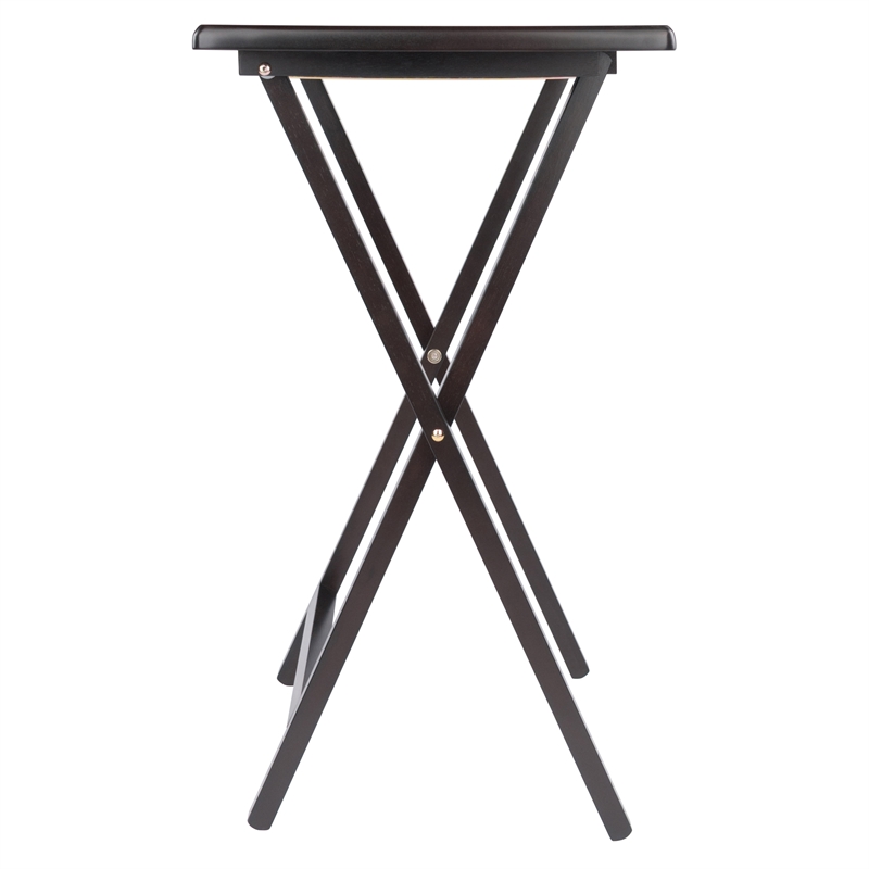 Winsome Allen 5-Piece Transitional Solid Wood Snack Table Set Coffee Finish