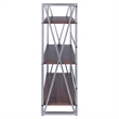 Winsome Isa 3-Tier Contemporary Wood Shelf in Graphite and Walnut
