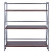 Winsome Isa 3-Tier Contemporary Wood Shelf in Graphite and Walnut