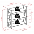 Winsome Isa 3-Tier Contemporary Wood Shelf in Graphite and Walnut