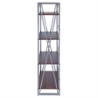 Winsome Isa 4-Tier Contemporary Wood Shelf in Graphite and Walnut