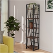 Winsome Isa 5-Tier Contemporary Wood Shelf in Graphite and Walnut