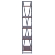 Winsome Isa 5-Tier Contemporary Wood Shelf in Graphite and Walnut