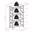 Winsome Leo 4-Piece Solid Wood Storage Shelf w/ Baskets in Espresso/Chocolate