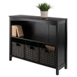 Winsome Terrace 4-Piece Solid Wood Storage Shelf w/ Baskets - Walnut/Chocolate