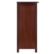 Winsome Milan 4-Piece Solid Wood Storage Shelf with 3 Foldable Baskets in Walnut