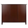 Winsome Milan 4-Piece Solid Wood Storage Shelf with 3 Foldable Baskets in Walnut
