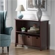 Winsome Milan 4-Piece Solid Wood Storage Shelf with 3 Foldable Baskets in Walnut