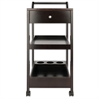Winsome Jeston Entertainment Modern Solid Wood Bar Cart Espresso