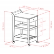 Winsome Jeston Entertainment Modern Solid Wood Bar Cart Espresso