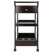Winsome Jeston Entertainment Modern Solid Wood Bar Cart Espresso