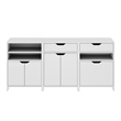 Winsome Nova 3-Piece Contemporary Wood Storage Cabinet Set in White